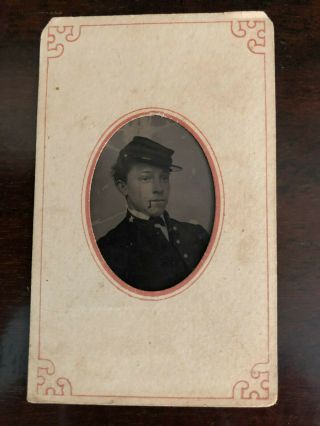 Antique Tintype Photo - Civil War Solider Union (?) Named On Back