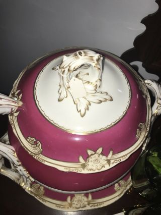 Exquisite Paris Porcelain Footed Soup Tureen W/ Ladle & Under Plate.  1800’s? 4