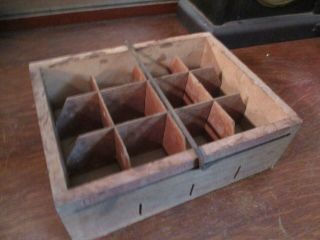 Antique Star Egg Carrier & Tray Wooden Crate Rochester York