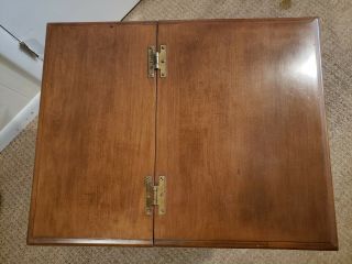 VINTAGE HEYWOOD WAKEFIELD MAPLE DOUGH BOX,  END TABLE 6