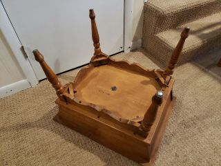 VINTAGE HEYWOOD WAKEFIELD MAPLE DOUGH BOX,  END TABLE 7