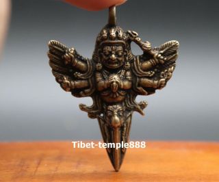 6.  5 Cm Tibet Bronze Vajrakilaya Dorje Phurba Vajra - Pestl Buddha Amulet Pendant
