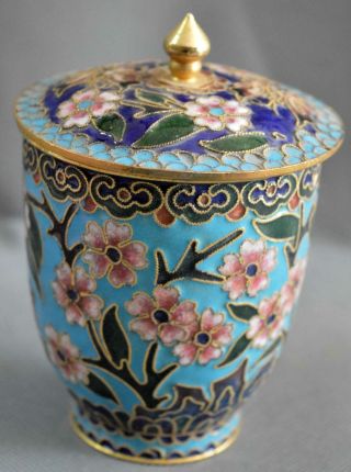China Collectable Handwork Cloisonne Carve Flower Royal Auspicious Spice Pots