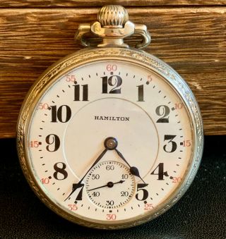 Hamilton 992 Model 2 21j 16s Pocket Watch14kgf Case Running 1598052