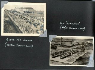 1945 - 46 Photo Album Military Raf Camp Singapore Malaysia Japanese Prisoners Rare