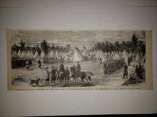 Navy Yard D.  C.  Colonel Ellsworth York Fire Zouaves Civil War 1896 Sketch