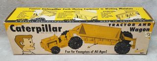 Vintage 1950 ' s Caterpillar Toy Tractor and Wagon NOS by Revell. 4