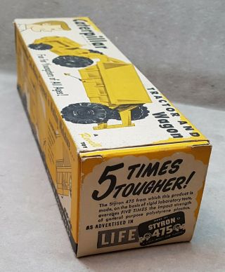 Vintage 1950 ' s Caterpillar Toy Tractor and Wagon NOS by Revell. 7