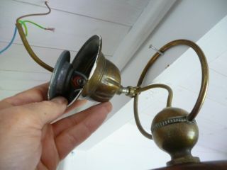 Vintage Huge Wood Brass,  Glass Lantern With Ceiling Hook Nautical Style ? Project 4