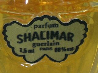 Vintage Guerlain Shalimar Perfume Bottle 1/4 OZ Open - 3/4 Full - Circa 1983 4