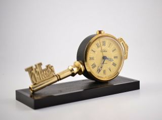 SLAVA 11 Jewels Key of Moskow Rare Vintage 1960 ' s Russian Alarm Clock USSR 2