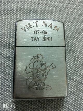 Vietnam War Zippo Lighter Tay Ninh 1967 - 68