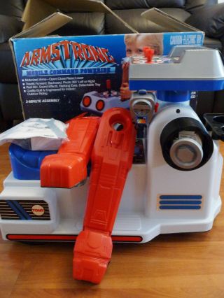 Vintage Tomy Armstrong Mobile Command Poweride; Child ' s sit on robot toy; 1980 ' s 5