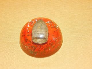 Vintage Civil War Bullet Glass Paper Weight