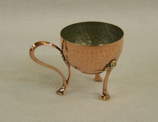 ANTIQUE ART NOUVEAU ARTS & CRAFTS JUGENDSTIL COPPER & BRASS EGG CUP C1910 WMF ?? 5