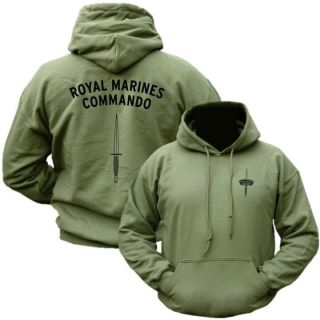 Royal Marines Commando Hoodie Mens S - 2xl Hoody Us Corp Usmc British Navy Army