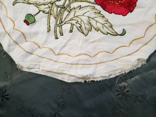Antique Arts and Crafts embroidered pillow cover 4