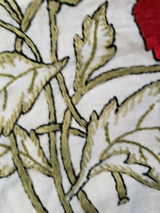 Antique Arts and Crafts embroidered pillow cover 6