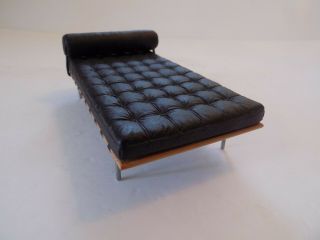 Miniature Furniture Barcelona Daybed Mies Van Der Rohe 1:12 Scale