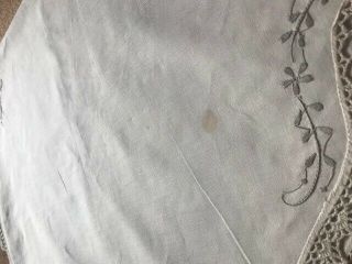 Vintage Large Linen Tablecloth & 12 napkins - 2.  6 metres x 1.  72 metres. 6