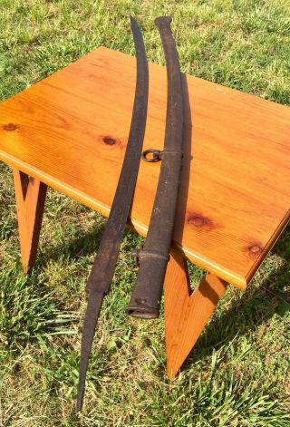 Antique Civil War Era Sword W/ Scabbard,  1800’s Calvary Sword,  U.  S War Sword