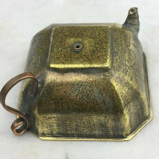 Unique Chinese Ancient Copper Traditional Teapot Shaped Water Drop C01