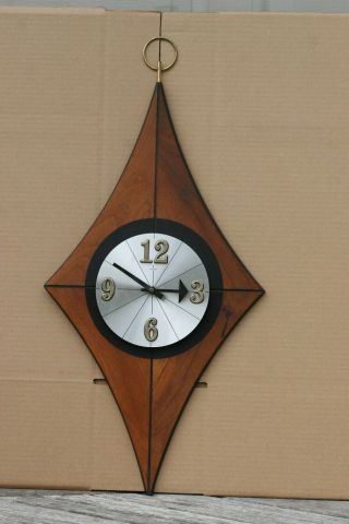 Rare Vintage Welby Wall Clock By Elgin Made In Germany.  27  Long