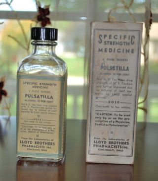 Antique Pharmacy Medicine Lloyd Brothers Pulsatilla For Nervousness