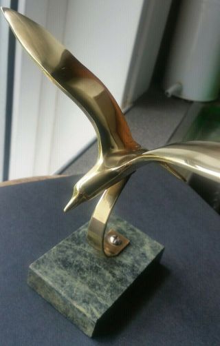 Art Deco Brass Flying Bird Paper Weight Ornament 3