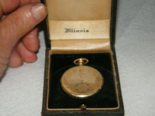 1921 Illinois Autocrat Gp Pocket Watch 17j 12s 25yr Wadsworth Box