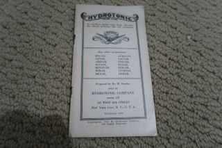 Vintage Booklet Dr H.  Sanche Hydrotonic Quack Medical Remedies 1930 V3
