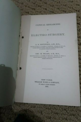 Vintage Booklet 1873 Research Electric Shock Treatment Quack Medicine V3 3