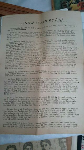 RARE WW2 Eisenhower D - Day letter leaflet WWII Airborne Ike SHAEF 75th 7