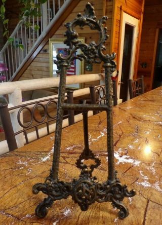 French Bronze Antique Decorative Hand Crafted Table Easel