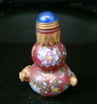 100 Handmade Carving Painting Gilt Snuff Bottles Old Peking Colored Glaze 003