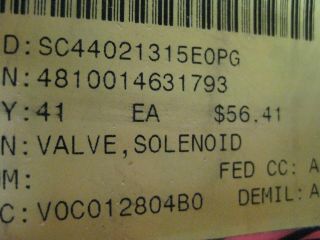 Solenoid Valve 12 vdc ACE M9 p/n SV - 58 - 22M - 0 - P - 0 machine & vehicle 7