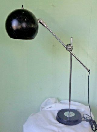 Eames Era Mid Century Modern Orb Shaped Adjustable Desk Lamp
