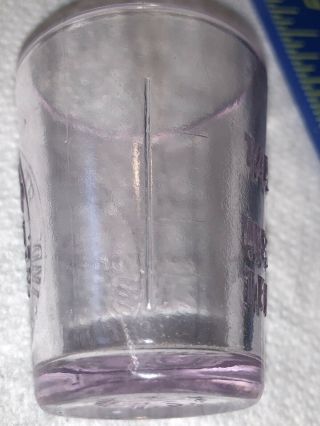 Antique Pharmacist druggist Measure Glass Cup Joseph m Dwyer Purple Cast Color 2
