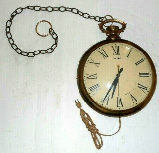 Vintage United Electric Wall Clock,  Pocket Watch Style,  Model 40