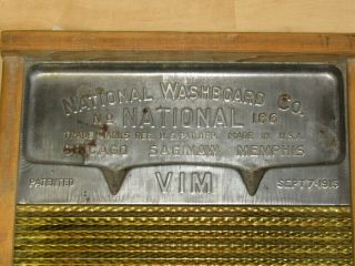 VINTAGE NATIONAL WASHBOARD CO NO.  186 SEPT 7 1915 WOOD & GLASS 2