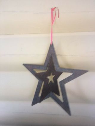 Primitive Country Patriotic Americana Hanging Rustic Star Country Decor Hanger 2