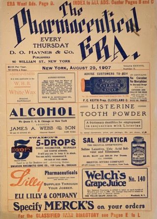 The Pharmaceutical Era: Volume 38 August 29,  1907.