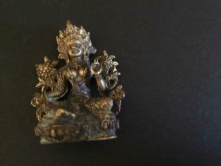 ANTIQUE CHINESE TIBETAN BRONZE BUDDHA KWAN YIN HIGHLY DETAILED NR 7