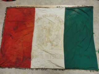 WW2,  pre WW2 heavily embroidered Italian Flag 8