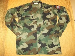 Yugoslavia Jna Army Camo Shirt Long Sleeve Camo Shirt Size 47 Xxxl No2