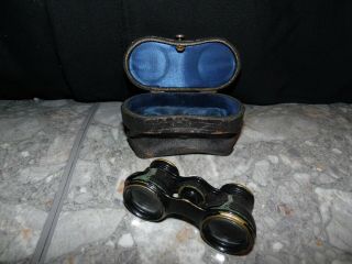 Antique Opera Glasses Binoculars With Case Lemaire Paris Shreve Crump Boston Bra