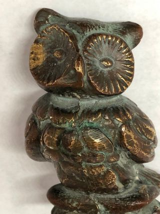 Antique Brass Owl Faucet Spigot Bird Art Sculpture