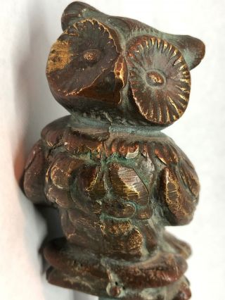 Antique Brass Owl Faucet Spigot Bird Art Sculpture 3