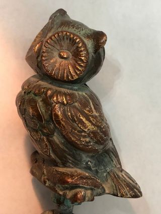 Antique Brass Owl Faucet Spigot Bird Art Sculpture 6