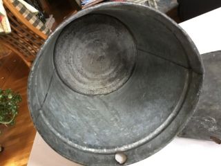 Vintage/Antique VERMONT Maple Sap Bucket with Cover,  Galvanized Steel 2